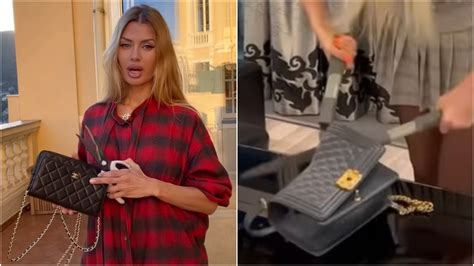 russian influencers cutting up chanel bags|Russian Influencers Cut up Chanel Bags in Protest of Sales Ban .